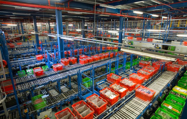 Christmas in Ocado fulfilment centre