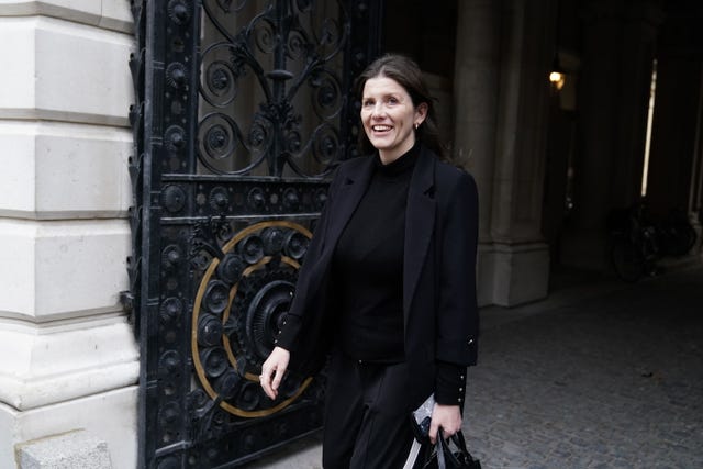 Secretary of State for Science, Innovation and Technology Michelle Donelan arriving in Downing Street, London, for a Cabinet meeting. Picture date: Monday February 19, 2024.