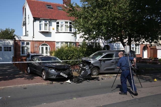 The scene of the crash