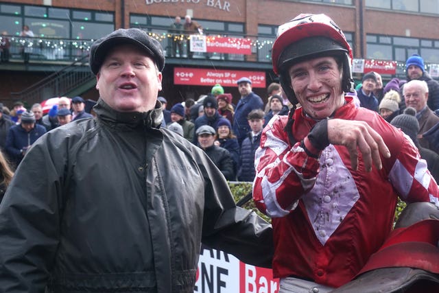 Jockey Jack Kennedy (right) and his boss Gordon Elliott