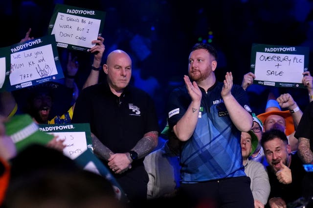 Cameron Menzies ahead of his first-round match at the 2025 PDC World Darts Championship at Alexandra Palace