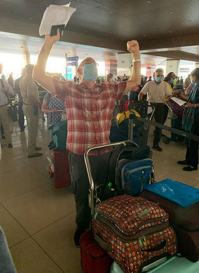 Passengers had been stuck in Southern India for four weeks due to the pandemic