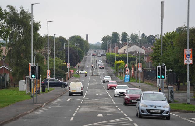 A view of traffic on Garvaghy Road