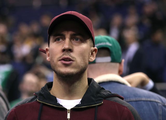 Hazard attending the NBA London Game in 2018 at the O2 Arena