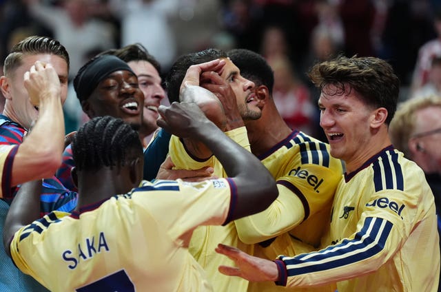 Bruno Guimaraes celebrates