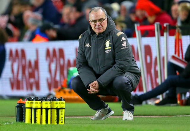 Marcelo Bielsa and Leeds United are on hold in the Championship