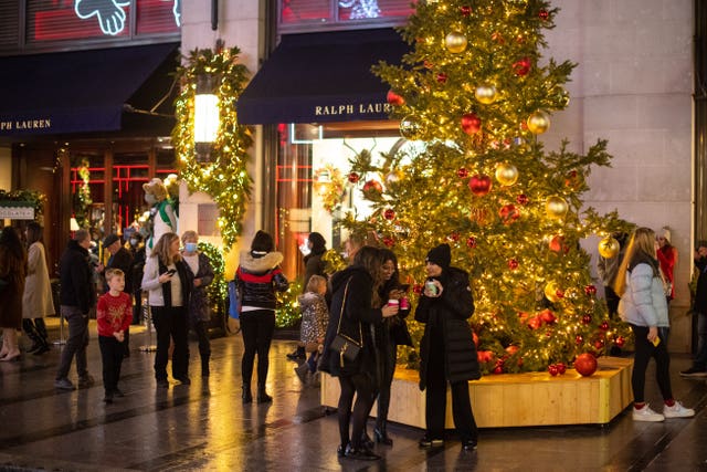 Shoppers on New Bond Street in central London 