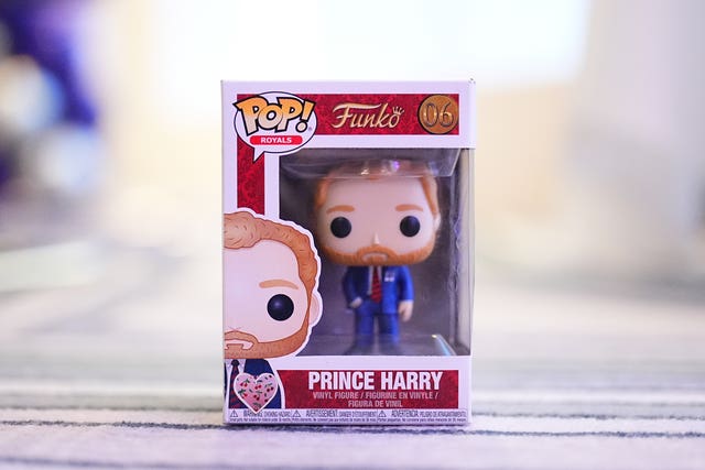 A close-up of the Prince Harry figure