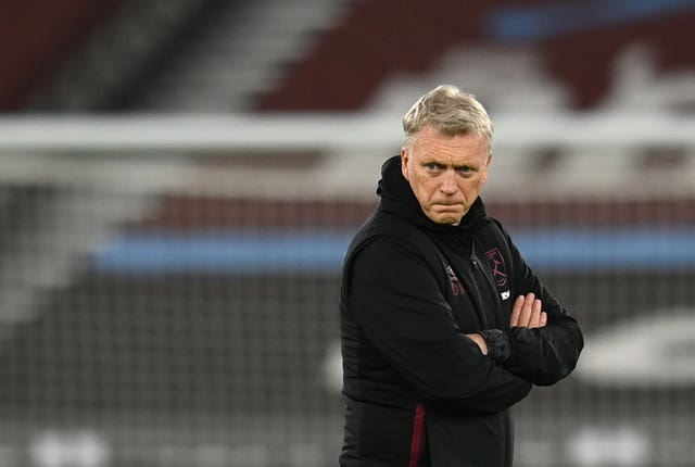 West Ham manager David Moyes with arms folded