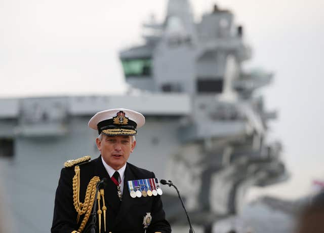 Admiral Sir Philip Jones has warned about the threat posed by 'non-state actors' (Steve Parsons/PA)