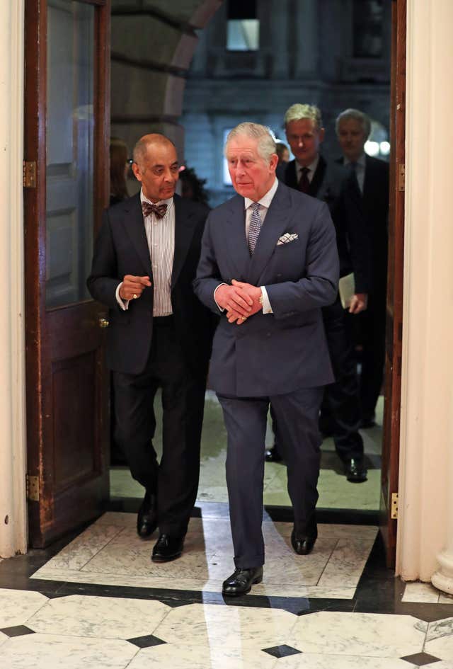 The Prince of Wales arrives at the Royal Academy of Arts in central London (Andrew Matthews/PA)