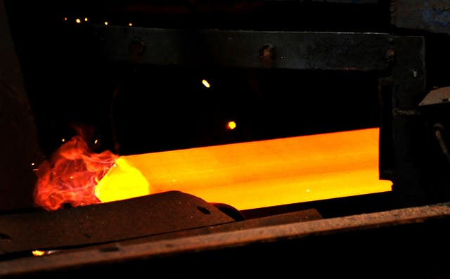 A steel furnace in Corby (Rui Vieira/PA)