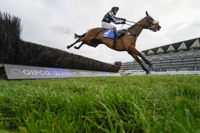 Imperial Aura produced some magnificent leaps on his way to victory at Ascot