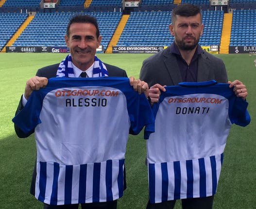 Massimo Donati, right, earlier departed
