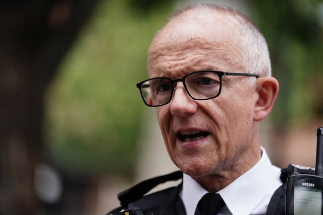 Metropolitan Police Commissioner Sir Mark Rowley has declined to use the term “institutional” when speaking about racism in the force (Jordan Pettitt/PA)