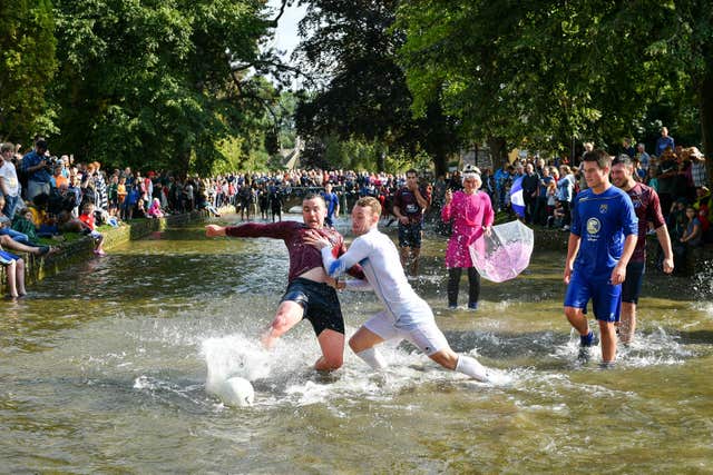 Annual Football in the River match