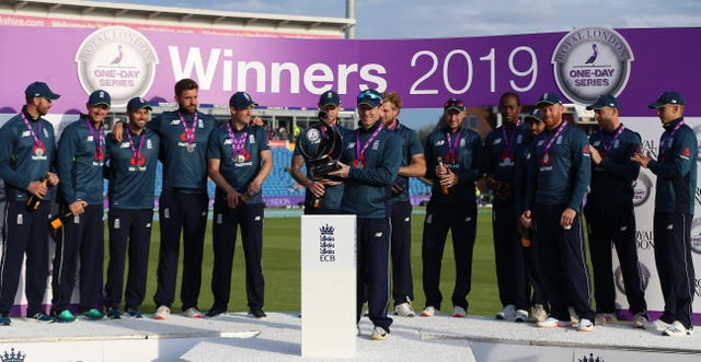 England players celebrate