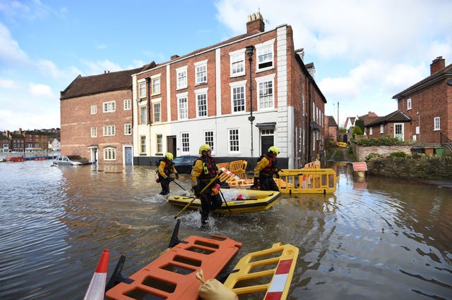 Flooding in Bewdley, Worcestershire 