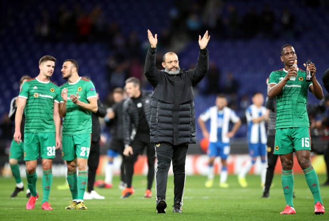 Nuno Espirito Santo has guided Wolves to the last 16 of the Europa League