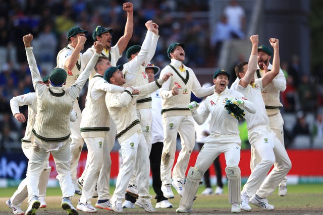 The moment Australia knew they had secured the Ashes as Overton was given out