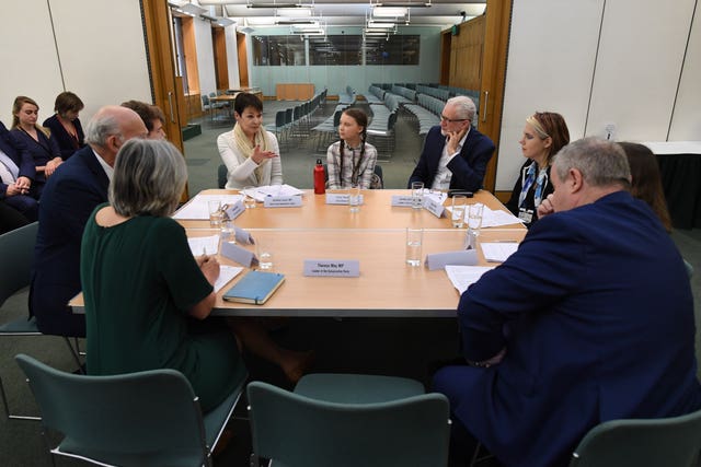 Greta Thunberg meets leaders of the UK political parties