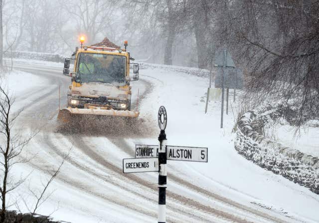 A snowy road