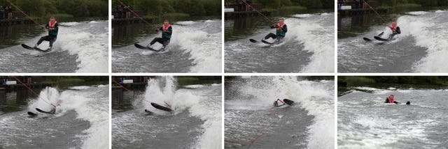 Willie Rennie waterskis