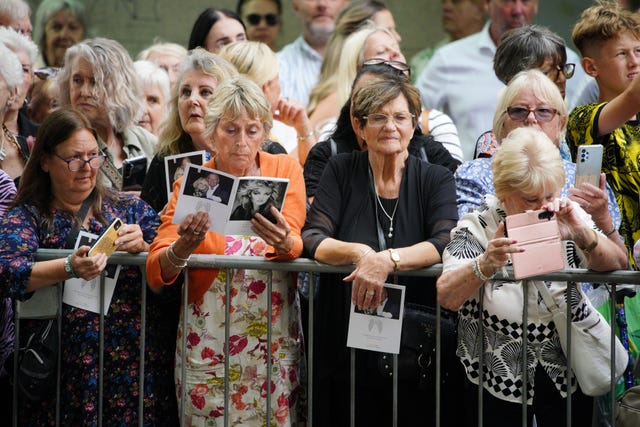 People outside Swansea Minster