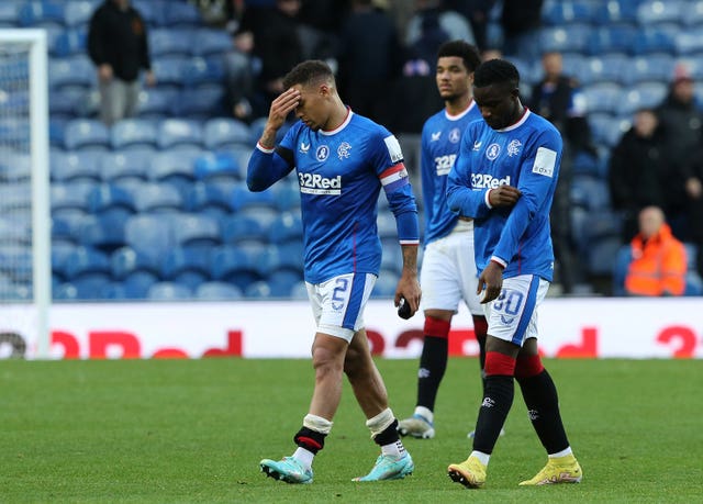 Rangers were booed off