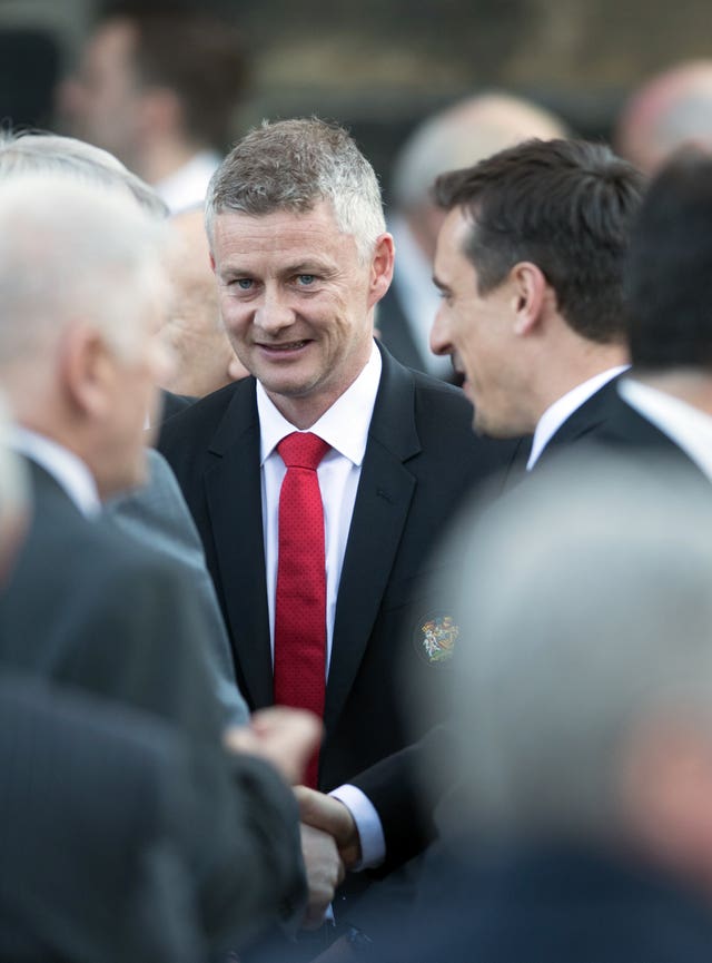 Manchester United caretaker manager Ole Gunnar Solskjaer was also in attendance