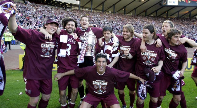 Berra, top right, was in the Hearts squad in 2006