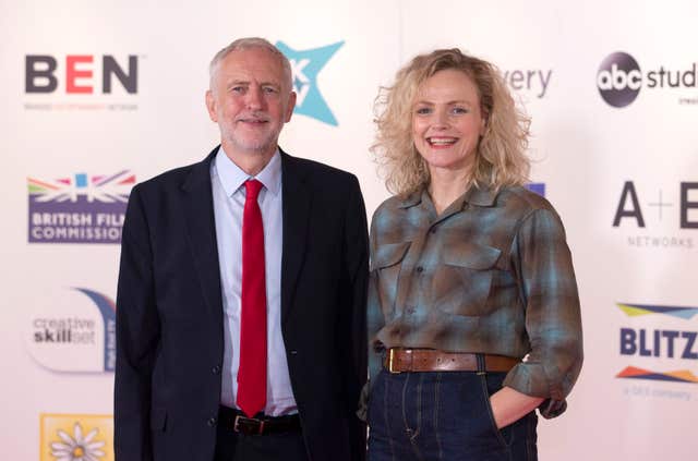 Jeremy Corbyn and Maxine Peake