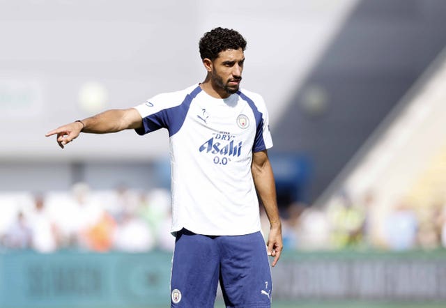 Omar Marmoush during a training session