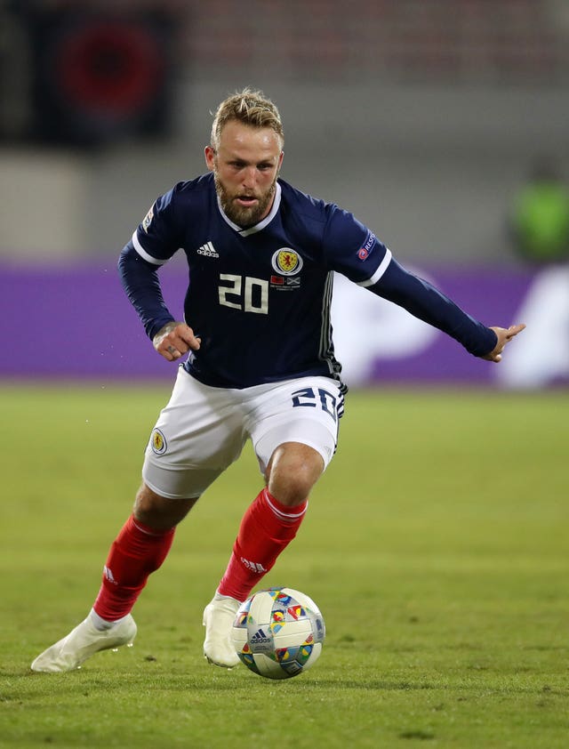Johnny Russell in action for Scotland