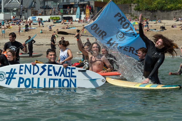 Campaigners from Surfers Against Sewage 