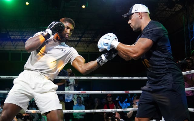 Anthony Joshua gears up for the fight in Jeddah