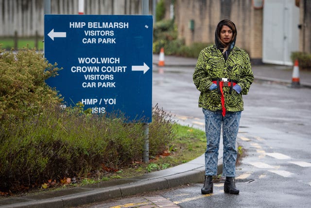 Rapper MIA after visiting Wikileaks founder Julian Assange at Belmarsh Prison in Woolwich, London