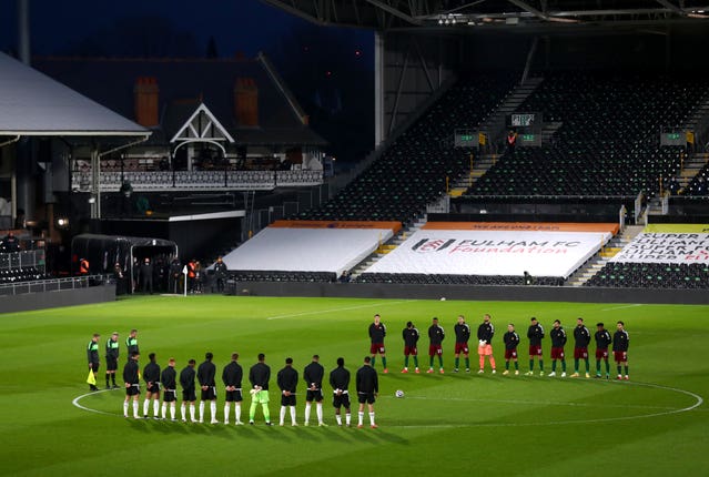 There was a two-minute silence in memory of the Duke of Edinburgh prior to kick off