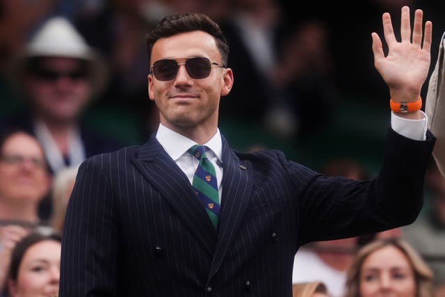 James Guy in the Royal Box on day seven of the 2025 Wimbledon Championships