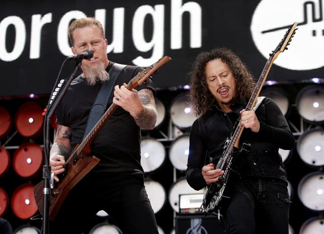 Metallica performing