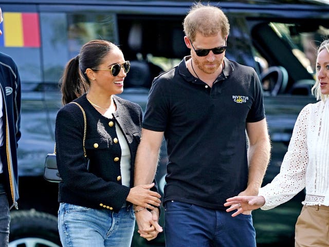 The Duke and Duchess of Sussex visited the Queen in Windsor on Thursday (Aaron Chown/PA)