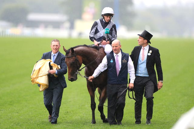 Ryan Moore with Circus Maximus following the St James's Palace Stakes