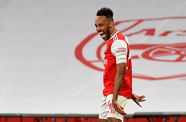 Pierre-Emerick Aubameyang scored both goals for the Gunners