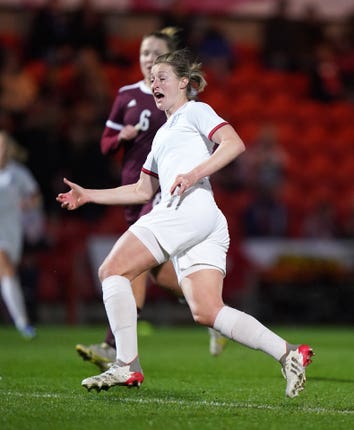 Ellen White scores against Latvia