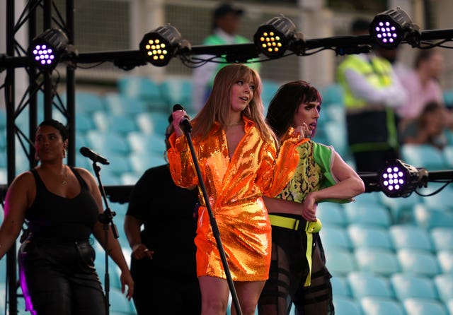 Becky Hill entertained the crowd
