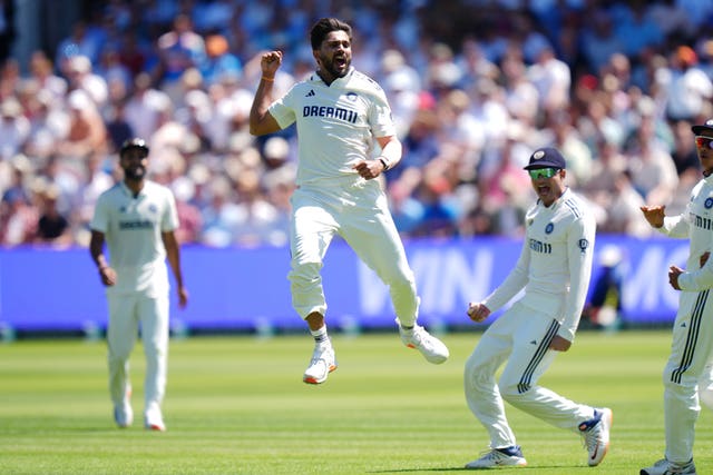 India’s Nitish Kumar Reddy celebrates the dismissal of Zak Crawley