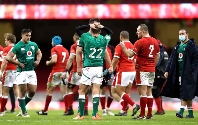 Ireland were beaten by Wales on Sunday after playing with 14 men for 66 minutes