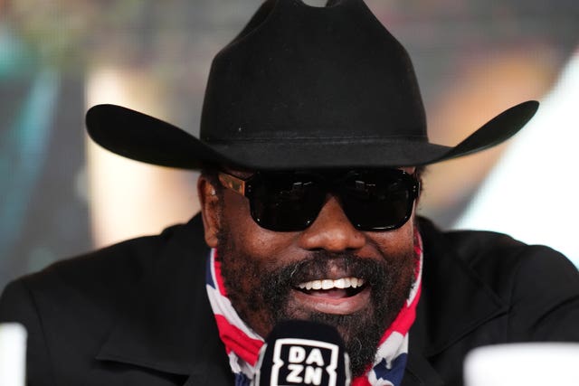Derek Chisora appears relaxed during a press conference