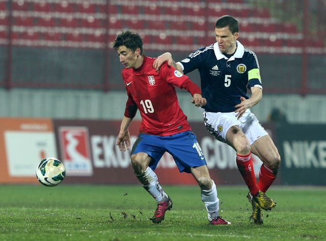 Filip Duricic scored twice against Scotland in a World Cup qualifier 