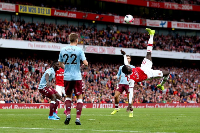 Nicolas Pepe, right, has scored one goal since joining Arsenal